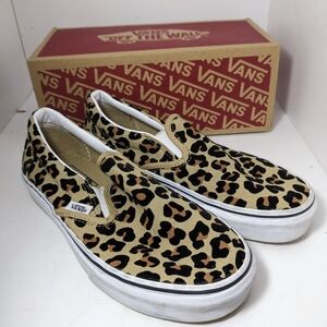 Vans Leopard Print Slip-On Sneakers!